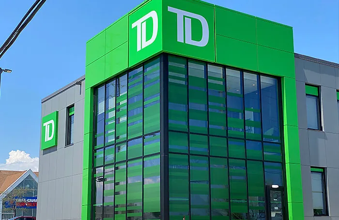 TD Bank building vinyl wrap
